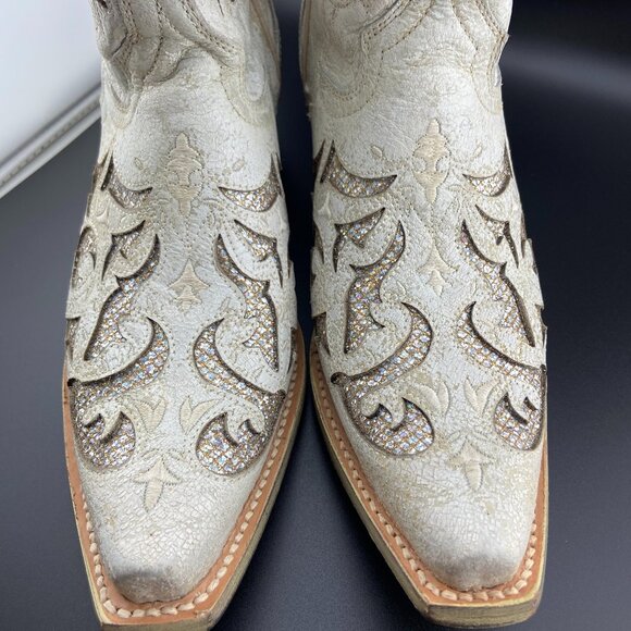 JB Dillon Reserve Embroidered Western Cowgirl Boots SZ 8.5 - Picture 2 of 4